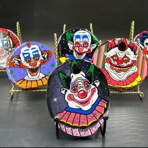 Set of 6 Handmade Coasters. Cult Classic Movie “Killer Klowns From Outer Space”